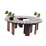 Baumbank for Umwickeln, Halbrunder Sitz, Gebogene Holzbänke, for Den Außenbereich, Hof, Terrasse, Deck, Rasen, Garten