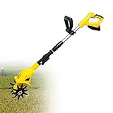 SHEUAO Elektro-Gartenfräse Motorhacke-Nur 2.65 KG–Ideal Für Senioren & Frauen,10 cm Arbeitsbreite,10CM Tiefe– Perfekt Für Blumenbeete & Gemüsegarten,Yellow