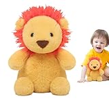 Poupangke Löwe aus Plüsch – Schmusetuch Löwe aus Plüsch, niedlich | Begleitspielzeug, 28 cm, für Schlafzimmer, Wohnzimmer, Haus, Geburtstag, Weihnachten, Deko, Geschenk für Kinder