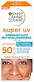 Garnier Anti-Aging Sonnencreme mit LSF 50, Sonnenschutz mit Hyaluron und Vitamin B gegen Falten und Trockenheit, Ambre Solaire, 1 x 50 ml