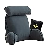 CCTSA Ergonomisches Bett Kissen Rückenkissen,Extragroßes Lesekissen mit Armlehnen und Abnehmbarem Nacken,Lesekissen für Bett und Sofa,Bettruhekissen zum Spielen,Lesen,Fernsehen,75cm x 40cm x 58cm
