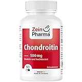 ZeinPharma Chondroitin Kapseln 500 mg (90 Stück) – Nahrungsergänzungsmittel ohne Zusatzstoffe, biologisch, für ihre Gelenke, laborgeprüft