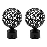 Tiardey 2 Stück Gardinenstangenenden Endstücke für Gardinenstangen für Gardinenstangen mit einem Innendurchmesser von 25–28 mm – Schwarz