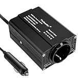 Yinleader 300W 12V auf 230V Wechselrichter 1 EU-Steckdosen und Typ-C PD&USB Q.C 3.0 mit Zigarettenanzünder-Adapter Kfz-Spannungswandler