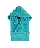 Top Towel Unisex Elegant Bademantel, AQUAMAR, L