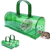 Lebendfalle für Maus Mausefalle 2er Set, Tierfreundliche Wiederverwendbare Mausefalle für Innen-/Außenbereich Innovative Hochsensitive Lebendfalle Maus, Quick Release Ausgang, Keiner Kontakt mit Mäuse