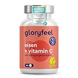 Eisen mit Vitamin C (40mg) - 240 Tabletten - Eisenbisglycinat + Vitamin C (Acerola) - Eisen Tabletten (Chelat) gut verträglich - Vegan, laborgeprüft, ohne Zusätze in Deutschland hergestellt