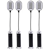 Junguluy Barbecue Grill Light Magnetic Base Super Bright LED Bbq Lights - 360 Degree Flexible Gooseneck Pack of 4
