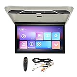 19-Zoll-Auto-Dach-Monitor, KIMISS Touchscreen-Auto-Overhead-Player 1080P High Definition Flip-Down-Dachmonitor Multifunktions für Android 9.0 (ABS)(Grau)