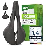 VELMIA Mountainbike Fahrradsattel aus bequemen Memory Foam MTB mit ergonomischem [3 Zonen Konzept] Fahrrad Sattel für Rennrad Saddle