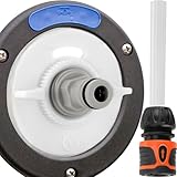 valuents® Wassertankdeckel 3 Pins 78mm Durchmesser – weiß – für Wohnmobil mit Schlauch für Wassereinfüllstutzen +Plus: Adapter für Wasserschlauch
