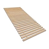 Madera Rollrost XXL mit 23 extra stabilen Leisten aus massiven Buchenholz, belastbar bis ca. 280 kg Größe 90 x 200 cm