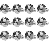 12 Stück Silber SAT F-Abschlusswiderstand (F-Stecker) Endwiderstand zum Abschluss an F-Buchse (Multischalter, LNB, Tuner, Dosen) 75 Ohm