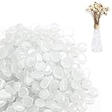 1000 Stück Weiß Leuchtsteine,Leuchtende Steine,Deko Steine Leuchtet Im Dunkeln Kieselsteine Für Outdoor Deko Gärten Terrasse Rasenflächen Aquarien(5-8mm)