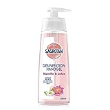 Sagrotan Hand-Desinfektionsgel Kamille & Lotus – Desinfektionsmittel für die Hände im Spender – 1 x 200 ml Gel