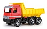 Lena - 02031 – Riesen Muldenkipper Mercedes-Benz Actros, Kipplaster ca. 63 cm mit 3 Achsen und verriegelbarer Kippmulde, robuster Baustellen-LKW für Kinder ab 3 Jahren