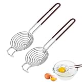 2 Stück Eiertrenner Eigelbtrenner - 304 Edelstahl Eitrenner, Egg Separator Leicht zu Reinigender für Küche Backwerkzeug