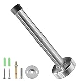 Misuyue Wandtürstopper Wand Edelstahl - 20cm Türstopper Wandmontage mit Gummi Puffer Enthält Befestigungsmittel - Türpuffer(silbrig)