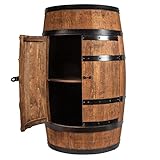 CREATIVE COOPER Weinfass Stehtisch mit Tür - Alkoholschrank...
