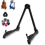 NAEBRO Gitarrenständer, Universal Gitarrenständer für Akustikgitarre E-Gitarre Bass Ukulele, Faltbarer und Tragbarer Guitar Stand für Elektrische und Klassische Gitarre