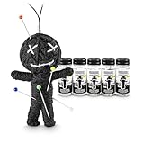 5er-Pack: Voodoo Doll in Dose | lustige Mini-Voodoo-Puppe to go | ARBEITSWELT Voodoo-doll | imaginäre Strafen für geliebte Chefs, sympatische Kollegen und andere Lieblingsmenschen auf der Arbeit