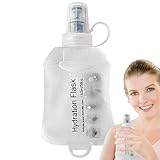 Weiche Wasserflasche – Trinkwasserbeutel, flexible TPU-Flasche | Nachfüllbare faltbare Wasserflaschen, leichte BPA-freie tragbare Flasche, auslaufsicherer Wanderwasserbeutel für Outdoor-Sportreisen