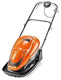 Flymo EasiGlide 330V Hover Collect Rasenmäher - 1900W Motor, 33cm Schnittbreite, 20L Grasbox, flach zusammenklappbar, 10m Kabellänge, Orange und Grau