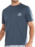 NORTHYARD Sonnenschutz-Shirts für Herren, LSF 50+, UV-Schutz, schnelltrocknend, kurzärmelig, T-Shirts für athletisches Angeln, Rashguard, Coolgrey, S