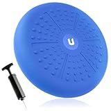 unycos - Ballsitzkissen Ø33 cm inklusive Pumpe, Noppenkissen, Luftkissen, Anti-Burst Sitzkissen, Balancekissen, Core, Rücken, Fitness Koordinations und Rückentraining (Blau; Zenfeel)