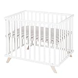 roba Laufgitter 75 x 100 cm - Baby Laufstall inkl. Einlage...
