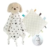 CREVENT Kuschelige Plüsch-Baby-Sicherheitsdecke, Babydecke...
