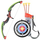 Gvolatee Pfeil und Bogen Kinder, Pfeile für Bogenschießen Spielzeug, Armbrust Kinder Set mit LED Licht, Kinderbogen, Bow and Arrow, mit 3 Saugnapfpfeile, 1 Köcher und 1 Zielen, für Innen-Und Outdoor