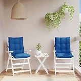 Niedriglehner-Auflagen 2 Stück Königsblau Oxford-Gewebe Outdoor Sitzkissen wasserabweisend mit rutschfestem Design für Gartenmöbel Hocker und Ottomanen langlebig atmungsaktiv