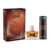 David Beckham Intimately, Eau de Toilette 30 ml & Deodorant Spray 150 ml, aromatischer bernsteinfarbener Duft für Ihn