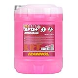 MANNOL Antifreeze AF12+ Kühlerfrostschutz 10 Liter, Rosa...