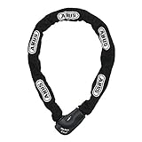 ABUS Unisex CityChain 1060/110 Kettenschloss mit Codekarte Schluesselschloss, Schwarz, 110 cm