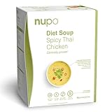 NUPO® Diät Suppe (Spicy-Thai Chicken) | Glutenfrei & Wenig Kalorien | Eiweißreicher Mahlzeitenersatz Pulver Fastensuppe | Diät Suppen zum Abnehmen | Vitamine & Mineralstoffe | Low Carb Suppen