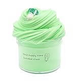 Fluffy Cloud Slime, 70 ml Fruit Slime 50 g, Slime Party Gifts for Children, Sensory Slime Toy, A Halloween Birthday Gift for Girls and Boys Aged 8-12 Years (Green)