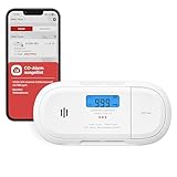 X-Sense Smart-Kohlenmonoxidmelder, WLAN-Kohlenmonoxidmelder, Echtzeit-Push-Benachrichtigungen über X-Sense Home Security-App, austauschbare Batterie, freistehendes Design, XC04-WX