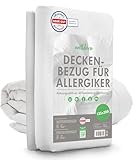 Welldora ǀ Milbenbezug Bettdecke 135x200 ǀ Allergiker Deckenbezug fachärztlich getestet ǀ Premium Encasing mit Reissverschluss ǀ Allergiker Bettwäsche Decke 135x200