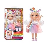 Rainbow High Littles - Opal Raine - Kleine, Bewegliche Modepuppe - Regenbogenfarbene 14 cm Große Puppe mit Handtasche und Magischem Einhorn - für Kinder und Sammler, Regenbogen