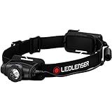 Ledlenser H5 Core Stirnlampe LED, 350 Lumen, wasserdicht IP67, fokussierbar, schwenkbar, stufenlos dimmbar, 2xAA batteriebetrieben, Leuchtweite 160m, inkl. Batterien, Headlamp