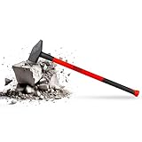 WALTER PROFESSIONAL Vorschlaghammer 5 kg – Robuster Fiberglasstiel, Ergonomischer Griff, Geschmiedeter Kohlenstoffstahl, Ideal für Abbruch- und Renovierungsprojekte