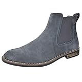 Bruno Marc Herren Chelsea Boots Wildleder Stiefel Stiefeletten GRAUURBAN-06 Größe 43EU/9.5US