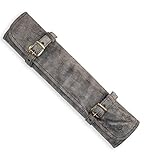 Angus Stoke Messertasche Leder Köche 7-Fach Echt-Leder Kochmesserrolle groß – Messer Tasche Kochmesser - Kochtasche Sam (Antik)