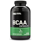 Optimum Nutrition BCAA Kapseln, Aminosäuren Tabletten, 1000 mg essentielle Aminosäuren BCAAs mit L-Leucin, L-Isoleucin und L-Valin, geschmacksneutral, BCAA Supplements, 200 Portionen, 400 Kapseln