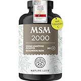 NATURE LOVE® MSM 2000mg mit Vitamin C - 365 laborgeprüfte...