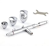 Fengda Airbrush Pistole FE-183 mit 0.50 mm Schwerkraft Dual Action Airbrush Set Satz Airbrushpistole für Makeup Malerei Nagel Kunst Tätowierung mit Nadel, Kunststoff Tropfer Schraubenschlüssel