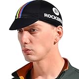 HYSENM Radmütze Kappe Mütze Fahrrad Cap Fahrrad mütze Sommer Fahrrad Cycling Cap Fahrrad Kappe Bandana schwarz Fahrradmütze unter Helm Mütze unter fahrradhelm MTB Retro Rennrad, Schwarz