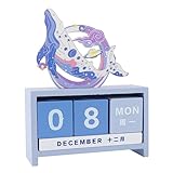 FUNOMOCYA 1stk Bürodekoration Tischkalender Kinderkalender Ewiger Schreibtisch 2021 Weihnachts-countdown-adventskalender Täglicher Tischkalender Datum Tischkalender Fürs Büro Holz